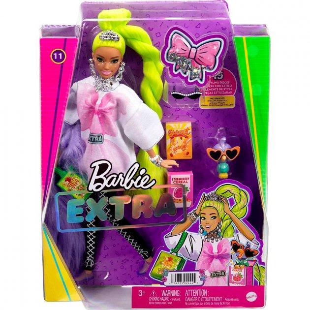 Кукла Barbie Extra Doll Экстра №11 с неоново-зелеными волосами (2044186127)