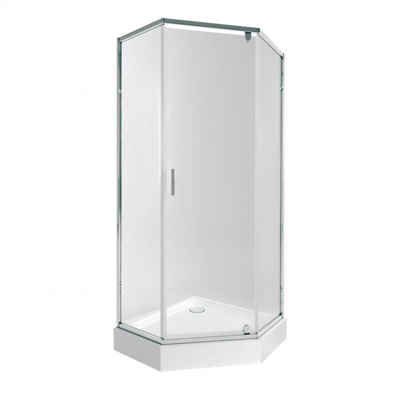 Душевая кабина Qtap Scorpio CRM10995-AC6 пятиугольная и поддон Qtap DIAMOND 309912 акриловый 90х90 см (25087452)