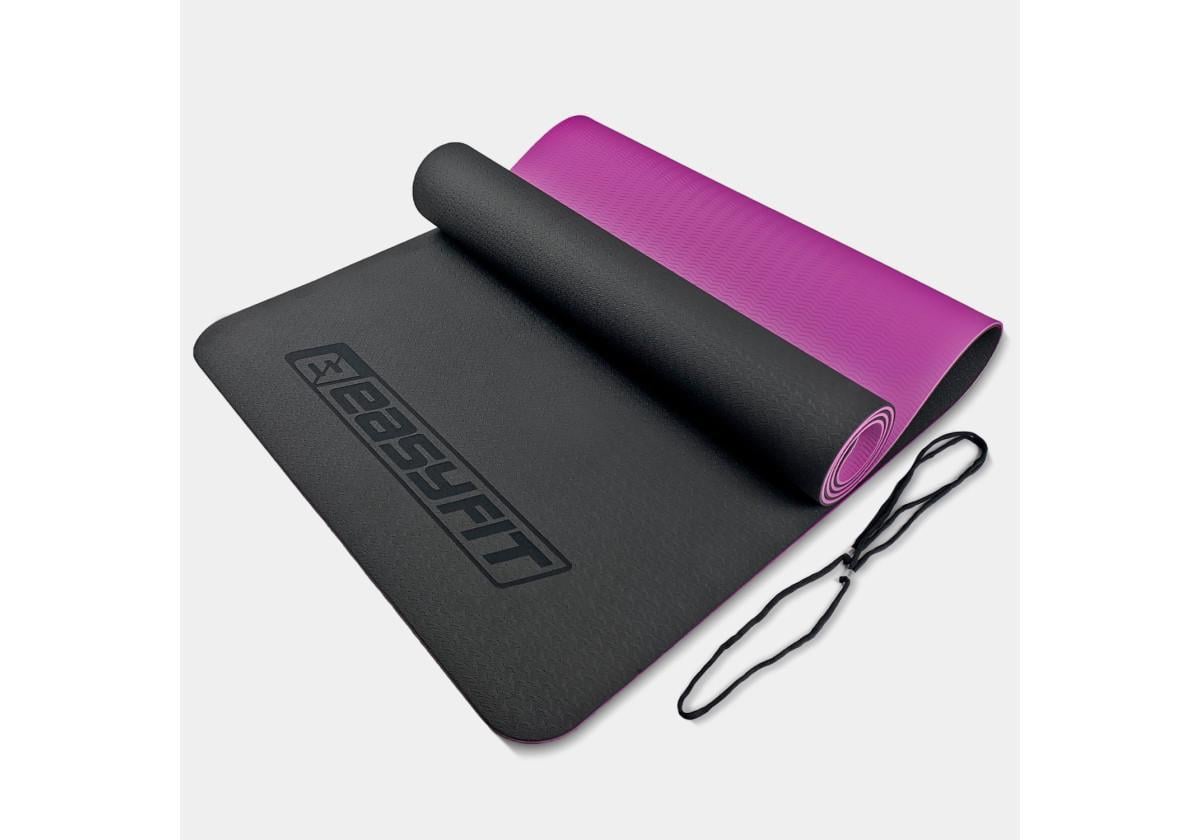 Коврик для йоги и фитнеса EasyFit TPE/TC двухслойный 6 мм Черный/Фиолетовый (EF-1924-BV) Коврик для йоги и фитнеса EasyFit TPE/TC двухслойный 6 мм Черный/Фиолетовый (EF-1924-BV)