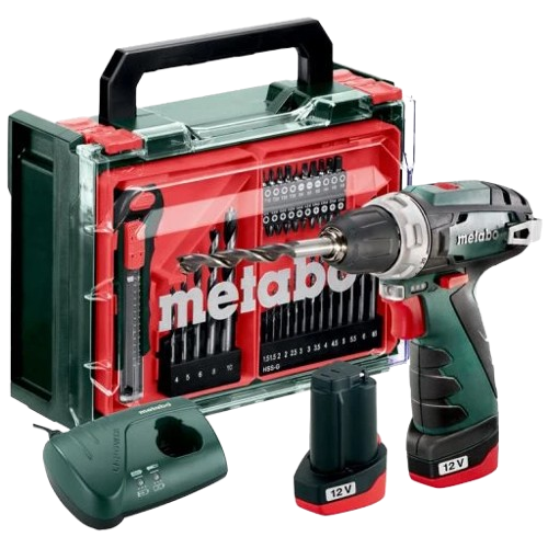 Шуруповерт-дрель аккумуляторная Metabo PowerMaxx BS Basic Mobile Workshop 17-34 Нм (600080710)