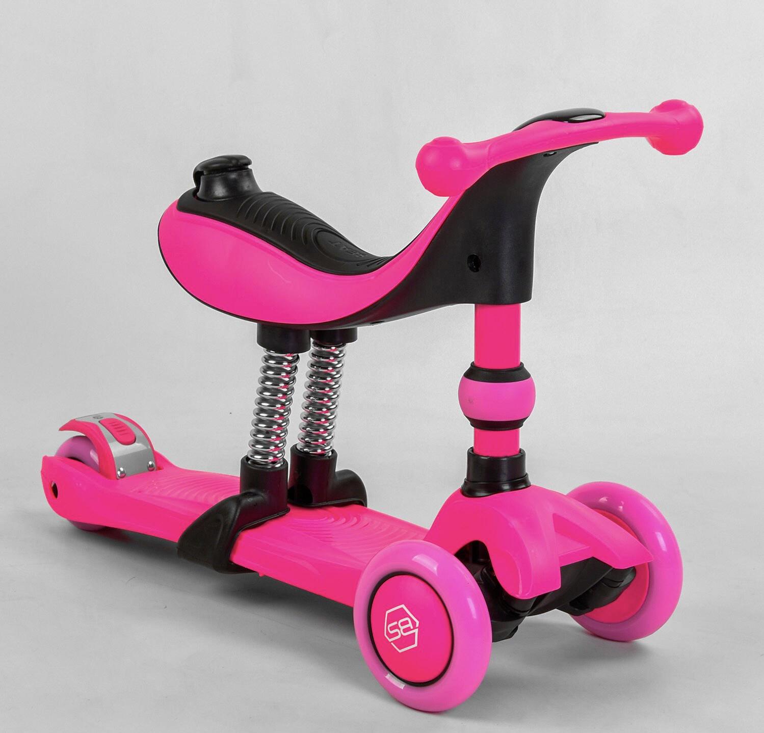 Самокат-велобіг триколісний Best Scooter 3в1 Рожевий (23180) - фото 4 Самокат-велобіг триколісний Best Scooter 3в1 Рожевий (23180) - фото 4