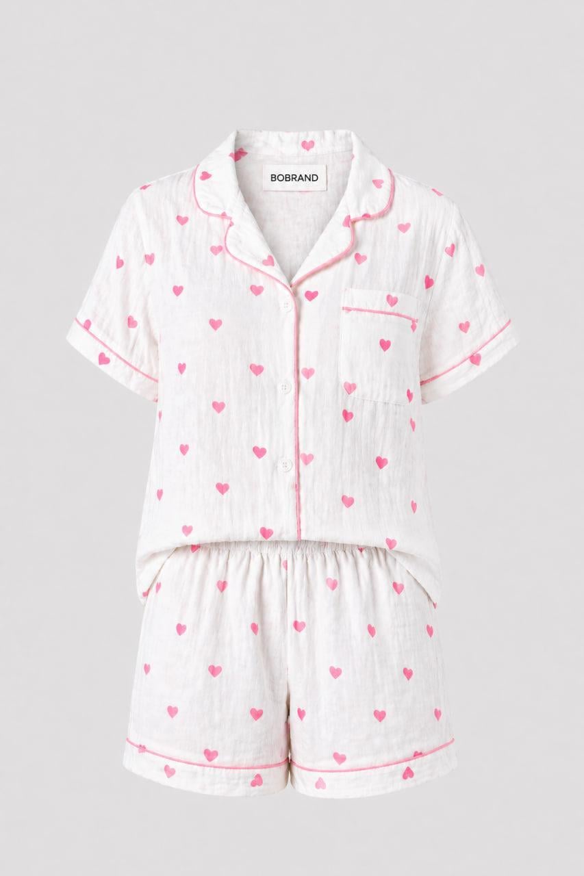 Піжама жіноча муслінова BO.Brand Little Heart XL (32963)