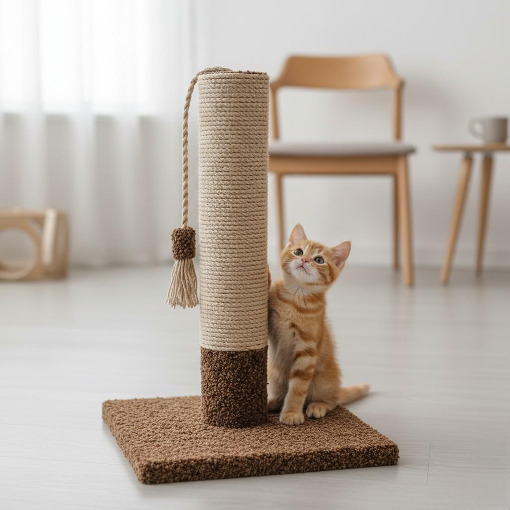 Когтеточка столбик для котенка 54 см