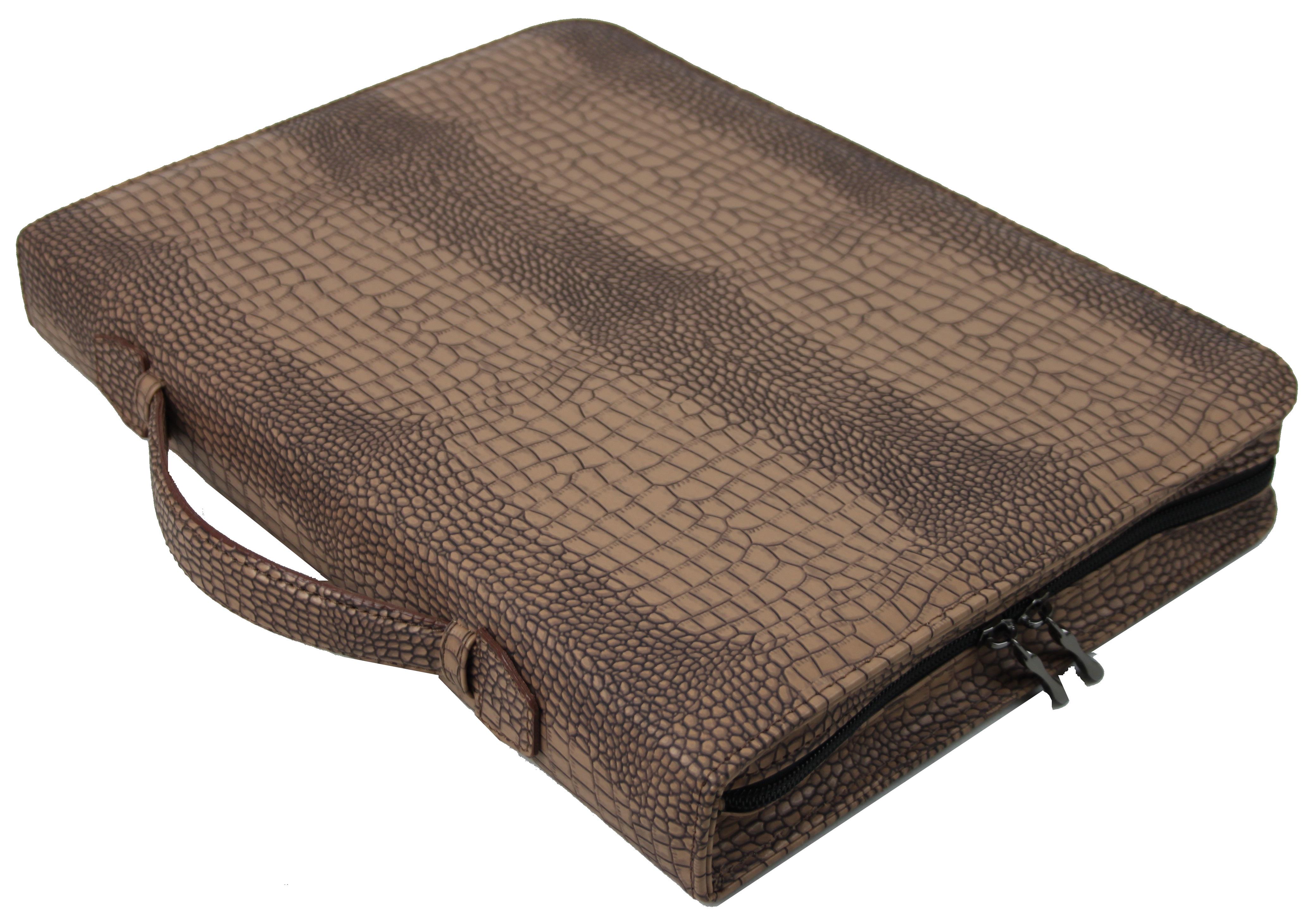 Папка деловая Portfolio из искусственной кожи под крокодила А4 Коричневый (Port1007 croco brown )