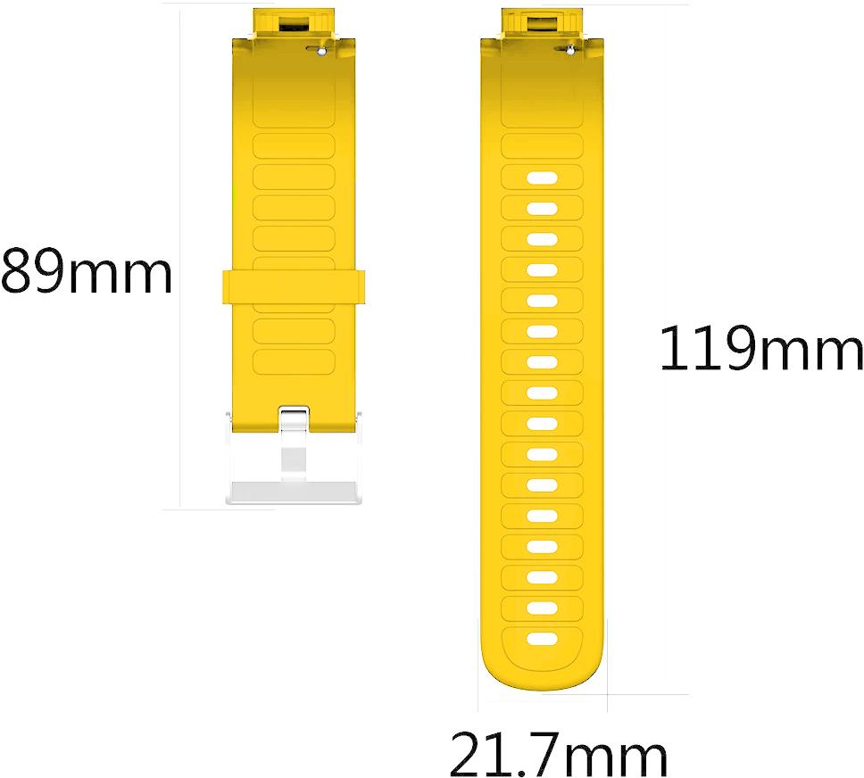 Ремешок Jsota для Amazfit Verge силиконовый Yellow (16407) - фото 3 Ремешок Jsota для Amazfit Verge силиконовый Yellow (16407) - фото 3