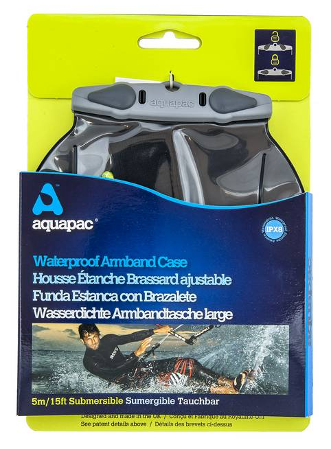 Чехол водонепроницаемый AQUAPAC 217 Medium Armband Case с креплением на руку Черный - фото 5