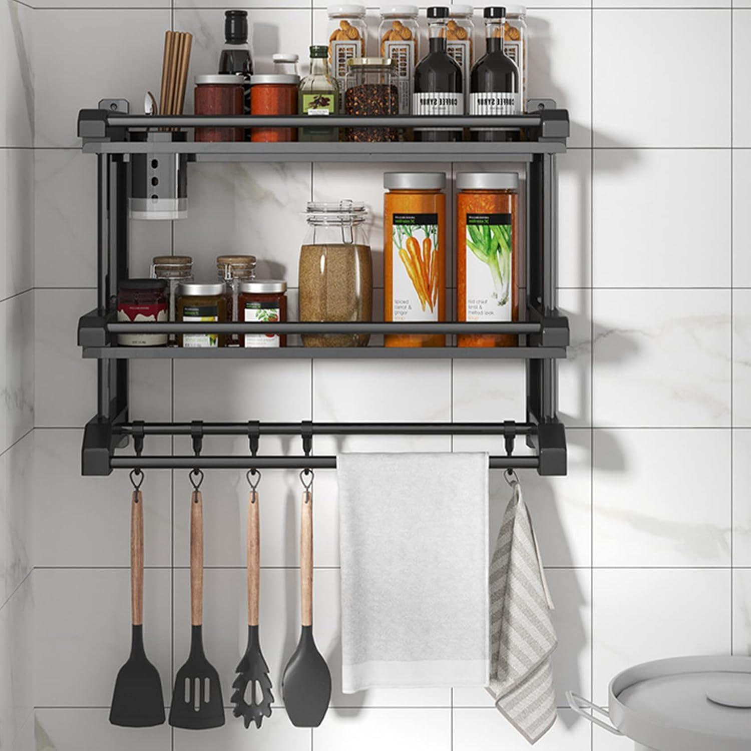 Полка настенная металлическая SKLM-10 40х38 см Черный (25036808) - фото 2 Полка настенная металлическая SKLM-10 40х38 см Черный (25036808) - фото 2