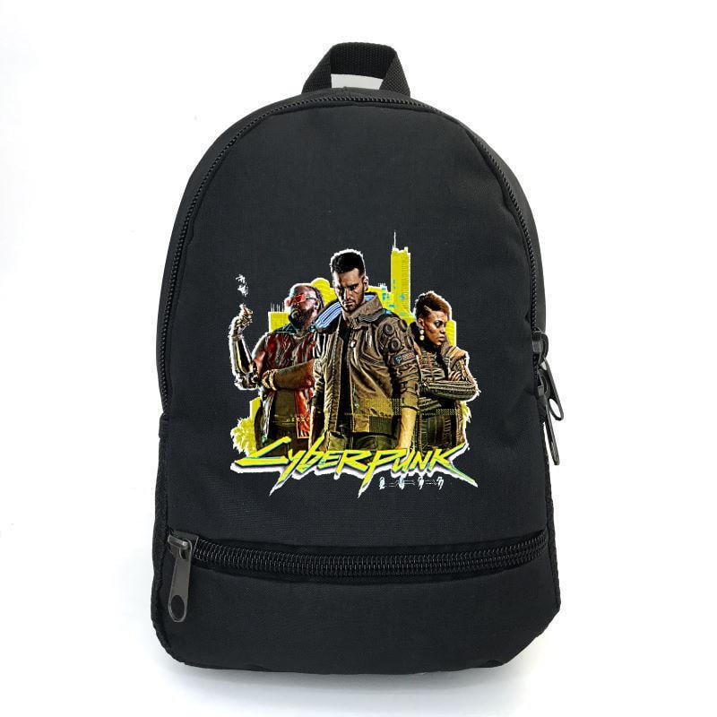 Школьный рюкзак подростковый BIG School Bag Cyberpunk-001 с принтом Киберпанк 2077 43х30х17 см 22 л Черный (2305187762)