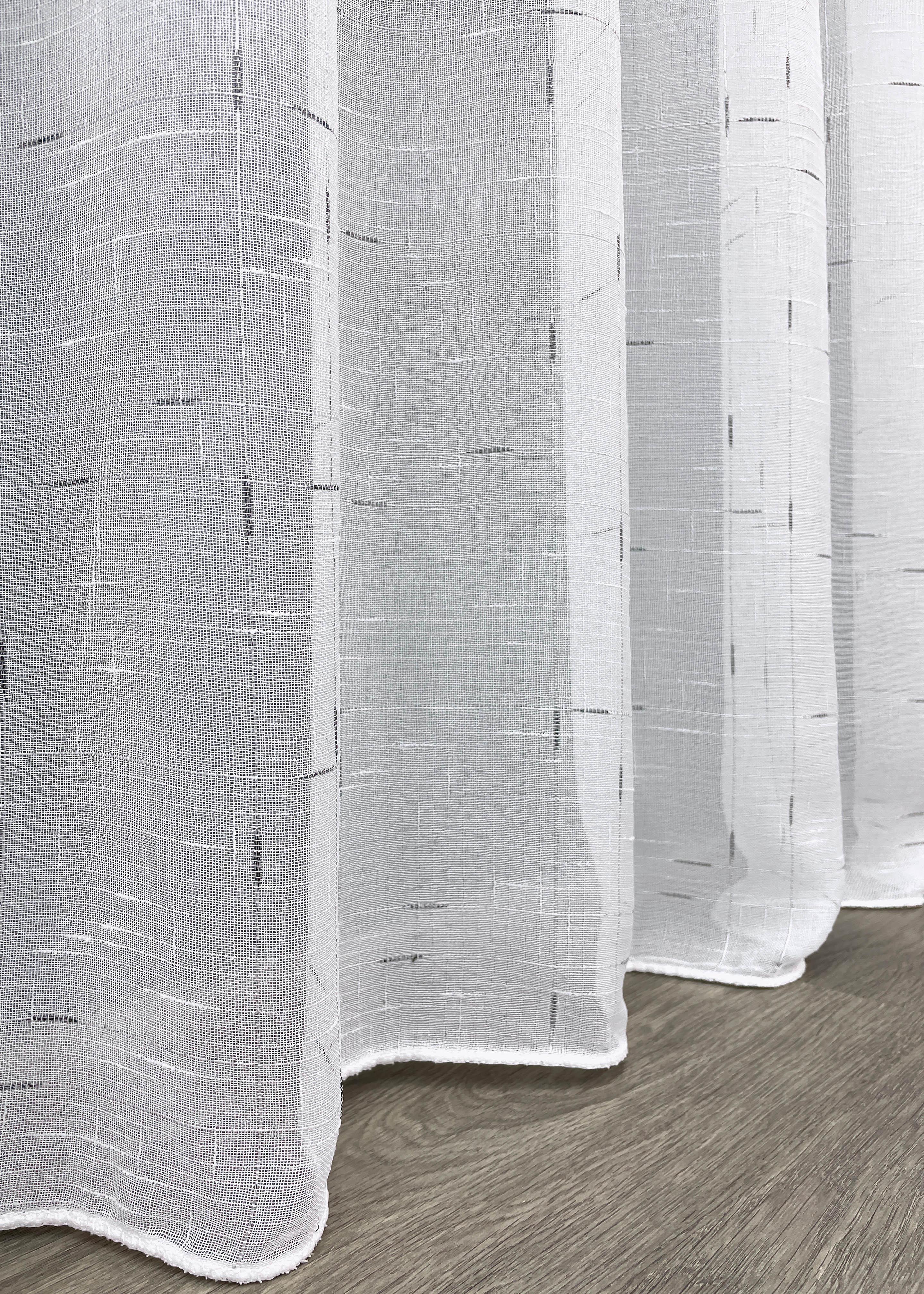 Тюль VR-Textil 1209т Івонна льон 300х250 см Білий/Венге (43-051) - фото 11