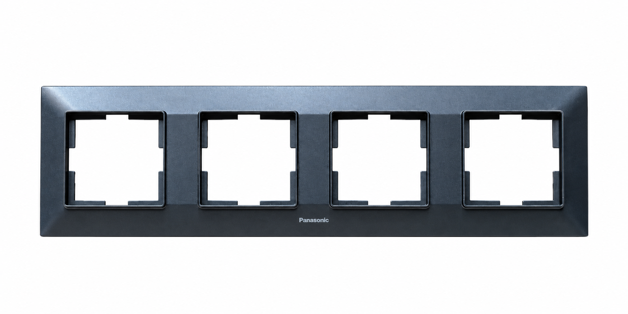 Рамка 4-х горизонтальная дымчатая Panasonic Arkedia Slim