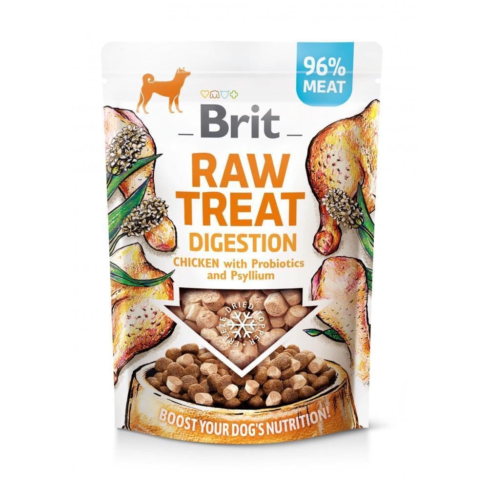 Лакомство для собак Brit Raw Treat freeze-dried Digestion для улучшения пищеварения с курицей 40 г (1984656606)