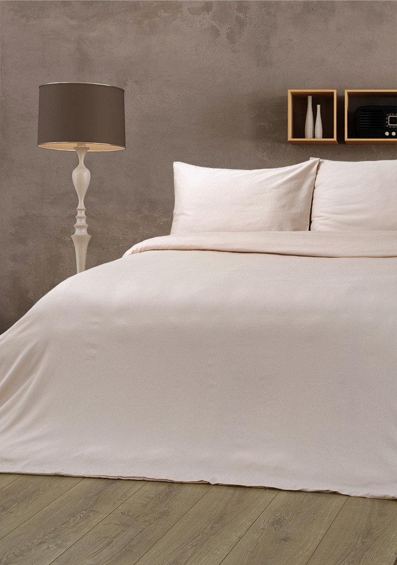 Комплект постельного белья полуторный Lotus Отель Сатин Классик Бежевый (svt-200x220736)