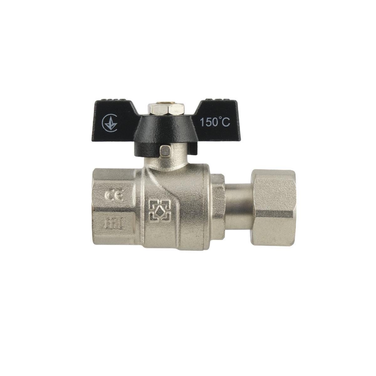 Кран прямой Raftec DN20 с накидной гайкой 3/4" Black (71748) Кран прямой Raftec DN20 с накидной гайкой 3/4" Black (71748)
