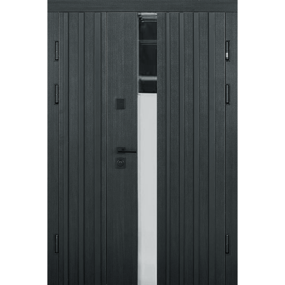 Двері вхідні Котедж рама ВІП терморозрив 2 мм 1200x2050 мм Антрацит (3682) - фото 3