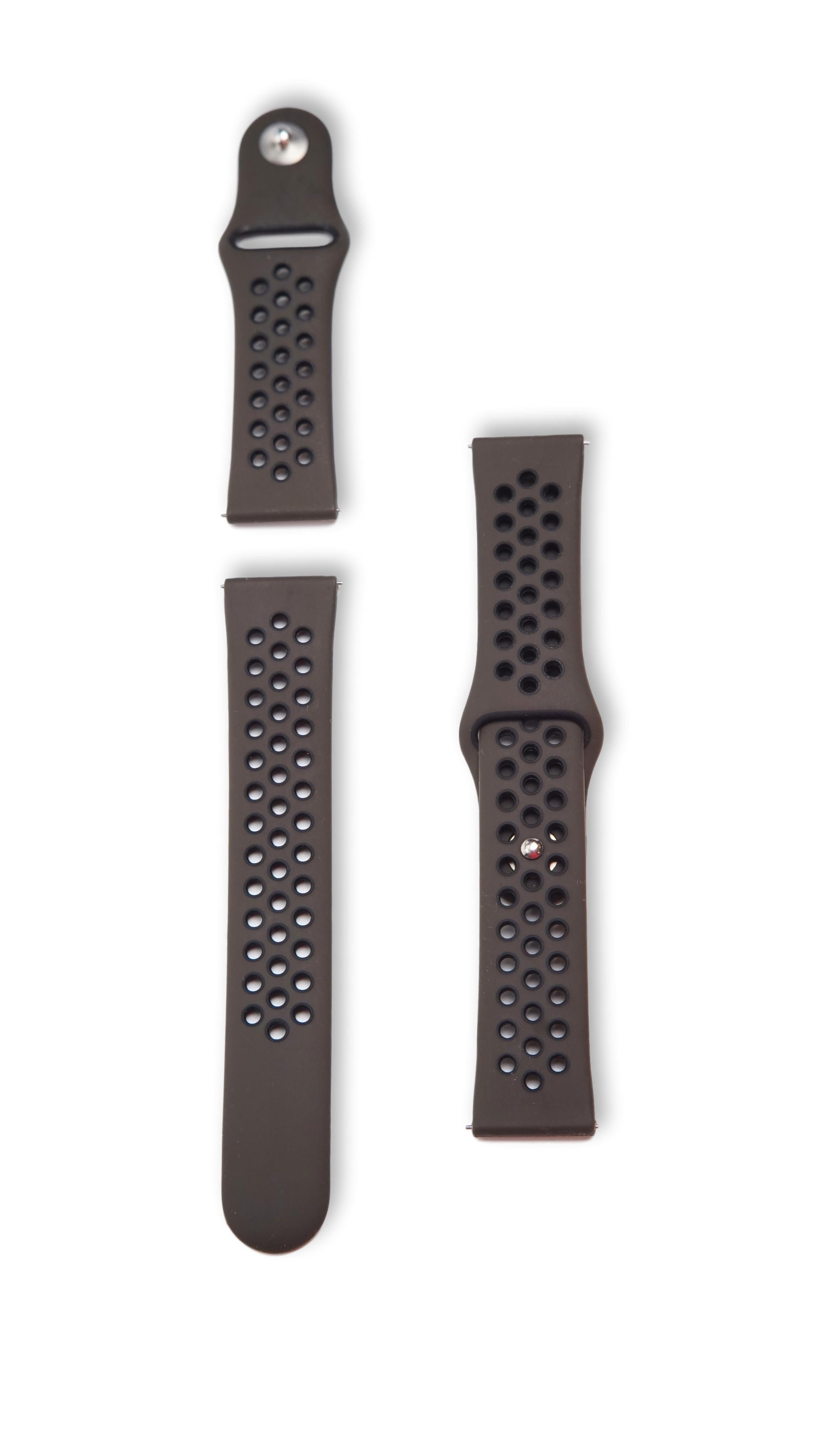 Ремешок силиконовый BeWatch 20 мм для Samsung Active/ Active 2/Galaxy watch 42 мм/Galaxy Watch 3 41 мм перфорированный Коричневый (1010191)