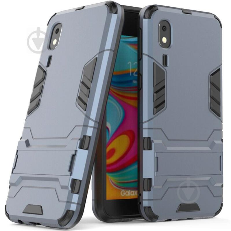 Ударопрочный чехол-подставка Epik Transformer для Samsung A260F Galaxy A2 Core с мощной защитой корпуса Серый (707504)