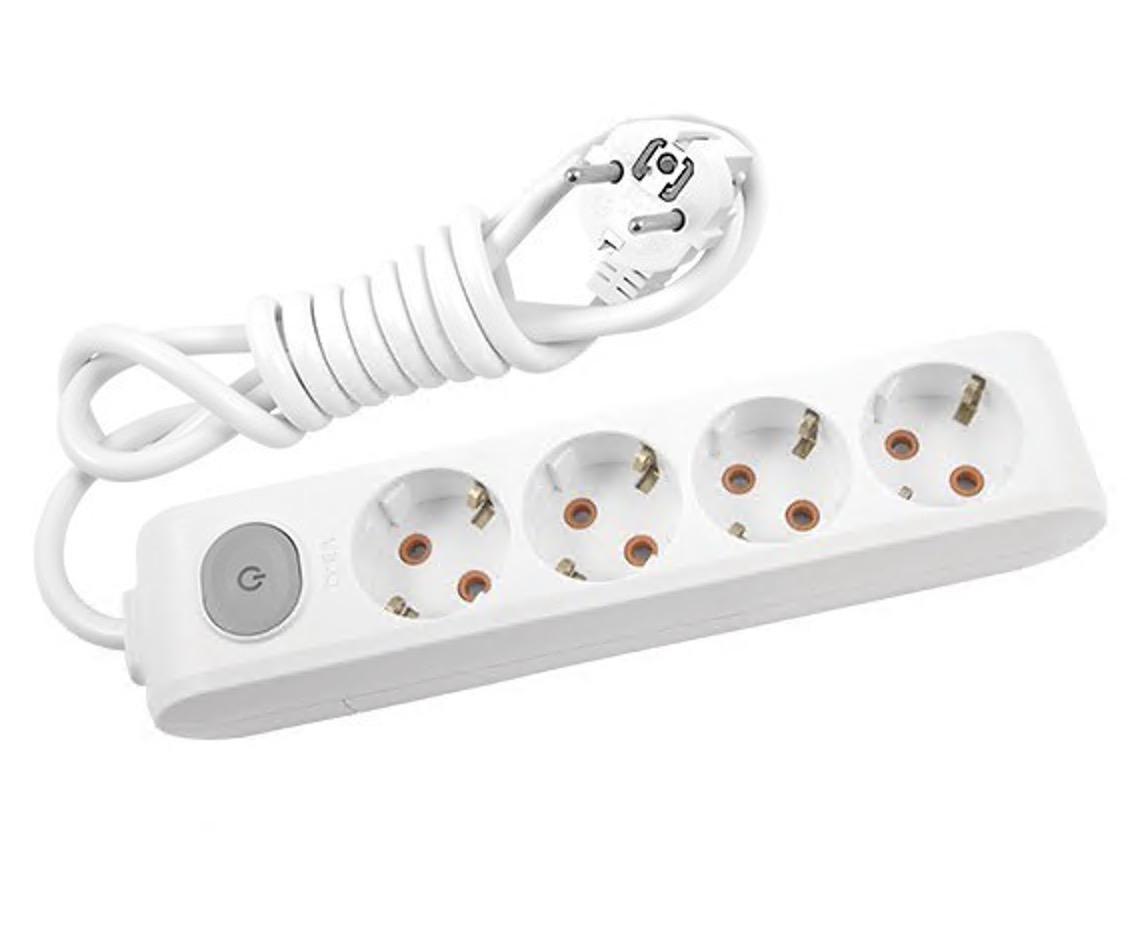 Подовжувач чотиримісний Viko Multi-Let з заземленням та кнопкою 2 м (27848307)