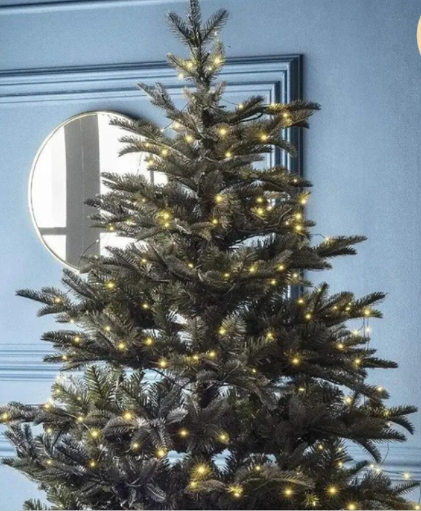 Гірлянда-нитка Роса 220V 500 LED 8 режимів зелений провід на котушці 50 м Теплий білий (50 USB rosa) - фото 7