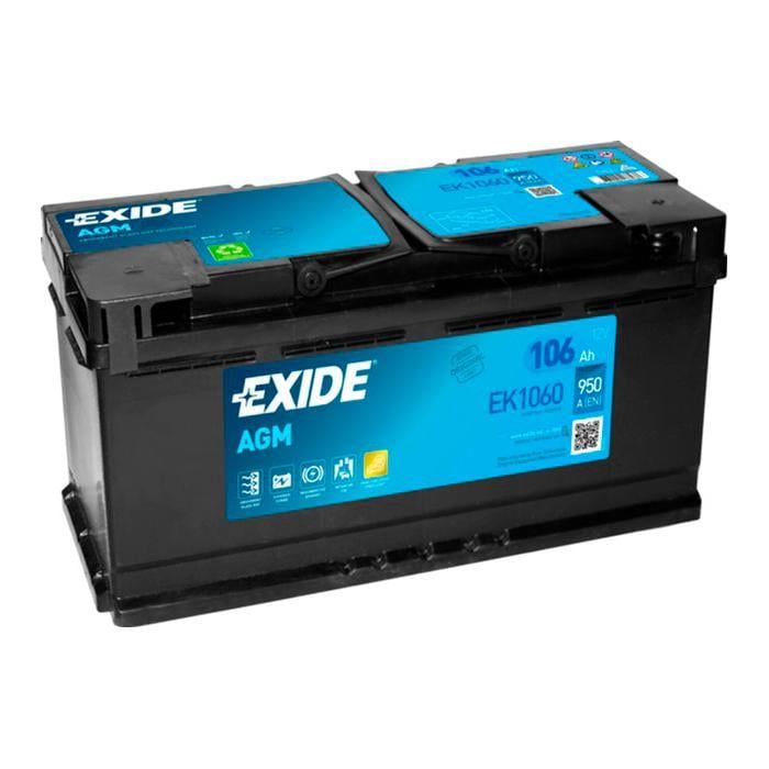 Аккумулятор автомобильный EXIDE Start-Stop EK1060 AGM EN 6СТ-106 Ah АзЕ 950 A (154098)