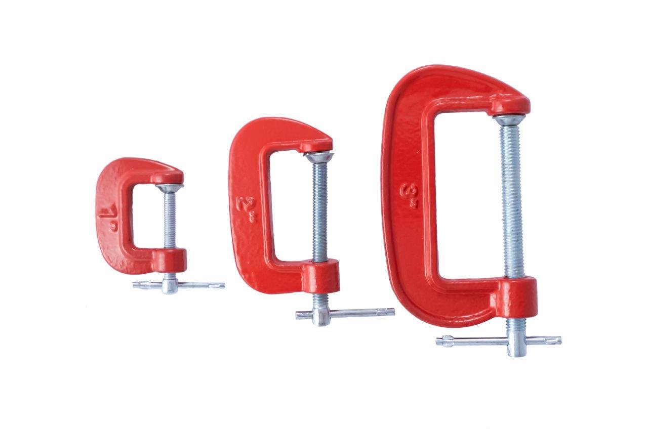 Набір струбцин Intertool HT-6013 G-тип 25х50х75 мм 3 шт.