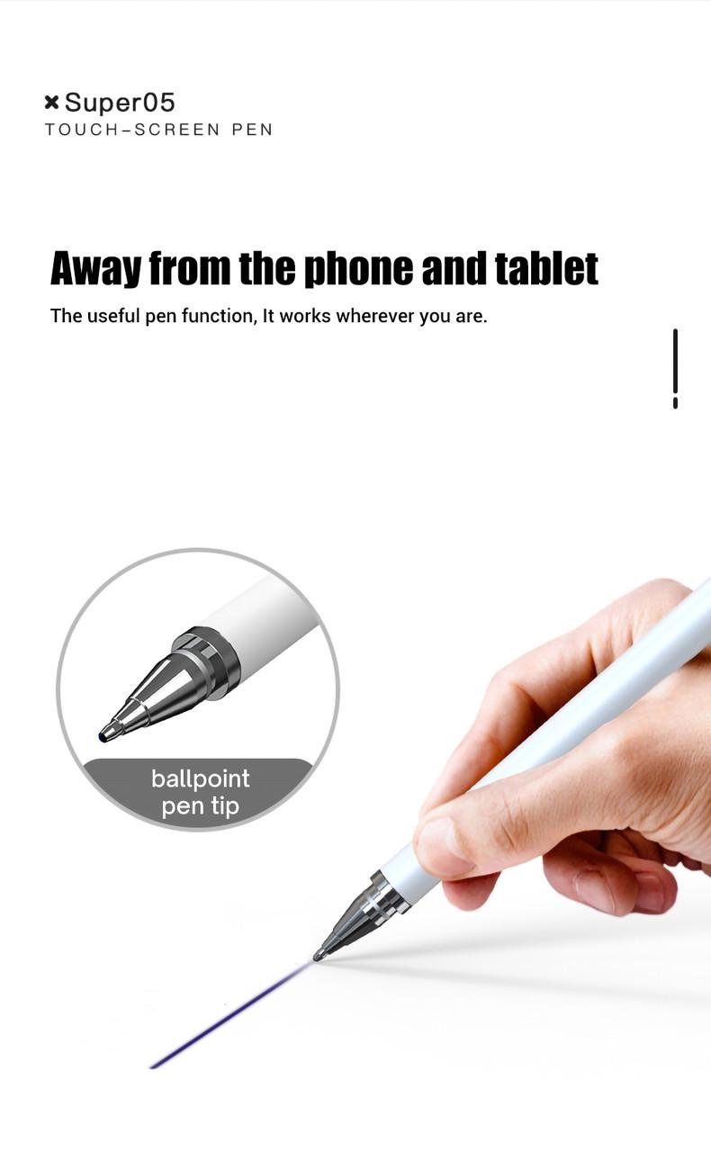 Стилус двосторонній для малювання 2в1 Сріблястий (2102748373) - фото 9