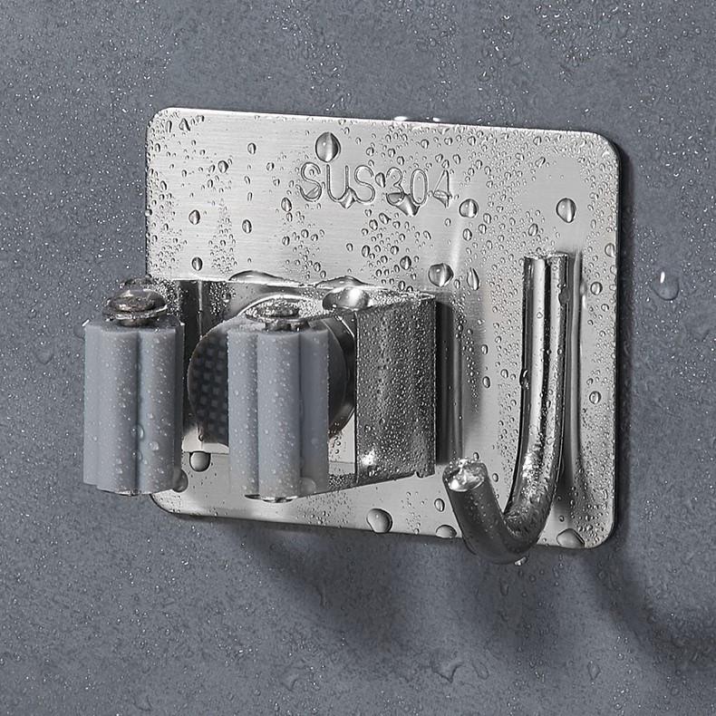 Настенный держатель для швабры с крючком SUS304 SLV (137808) - фото 7 Настенный держатель для швабры с крючком SUS304 SLV (137808) - фото 7