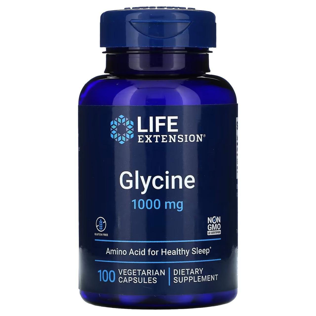 Глицин Life Extension Glycine 100 вег. капс. 1000 мг (1739734994)