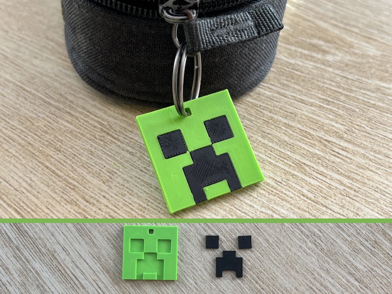 Брелок 8-bit Creeper Minecraft Keychain 3D-печать 2 см - фото 4 Брелок 8-bit Creeper Minecraft Keychain 3D-печать 2 см - фото 4
