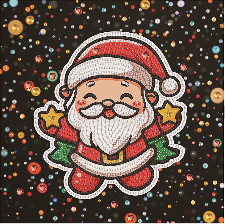 Алмазна мозаїка Brushme Милий Санта 25x25 см (DBS52209) Алмазна мозаїка Brushme Милий Санта 25x25 см (DBS52209)