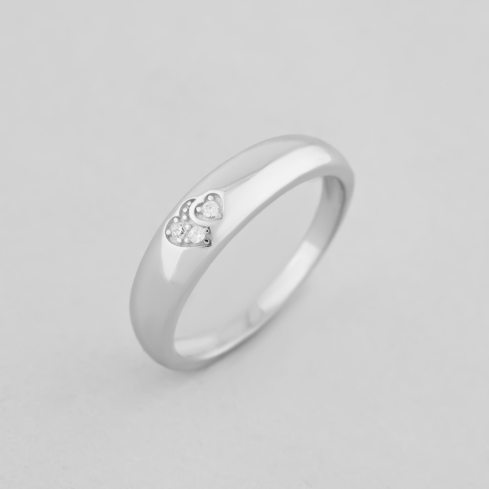 Серебряное кольцо Minimal Снова любовь р. 16 (2003-16)