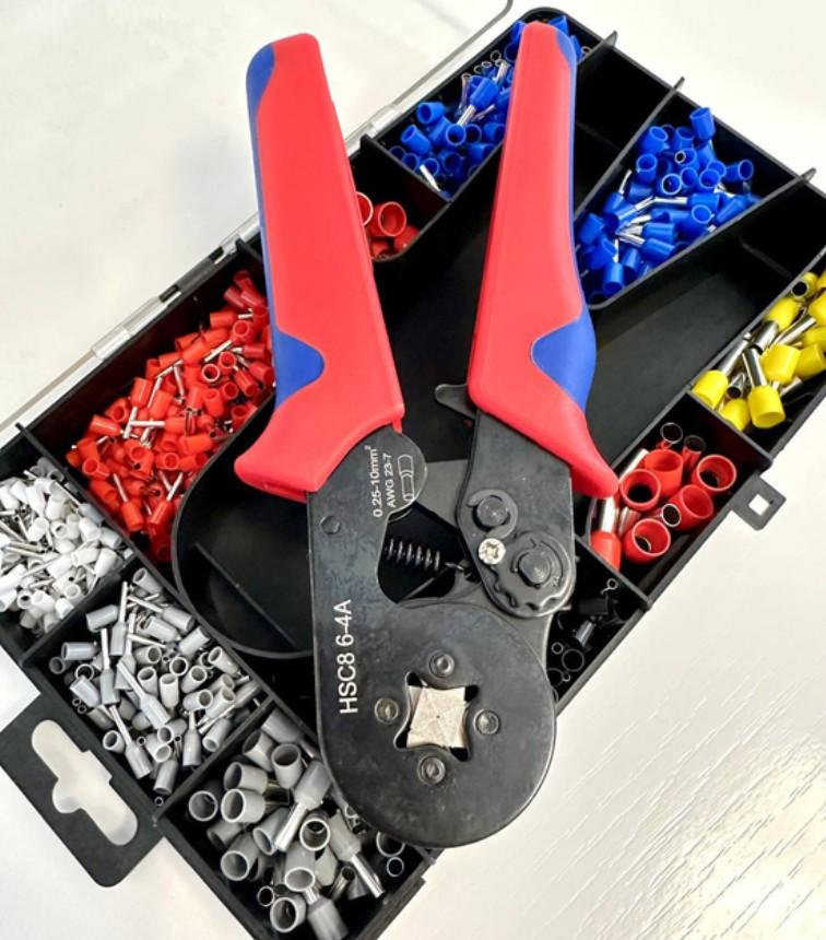 Кримпер HSC8-4A для опрессования штекера витой пары 4 кулачка и наконечники 1200 шт. в кейсе (726) - фото 4 Кримпер HSC8-4A для опрессования штекера витой пары 4 кулачка и наконечники 1200 шт. в кейсе (726) - фото 4