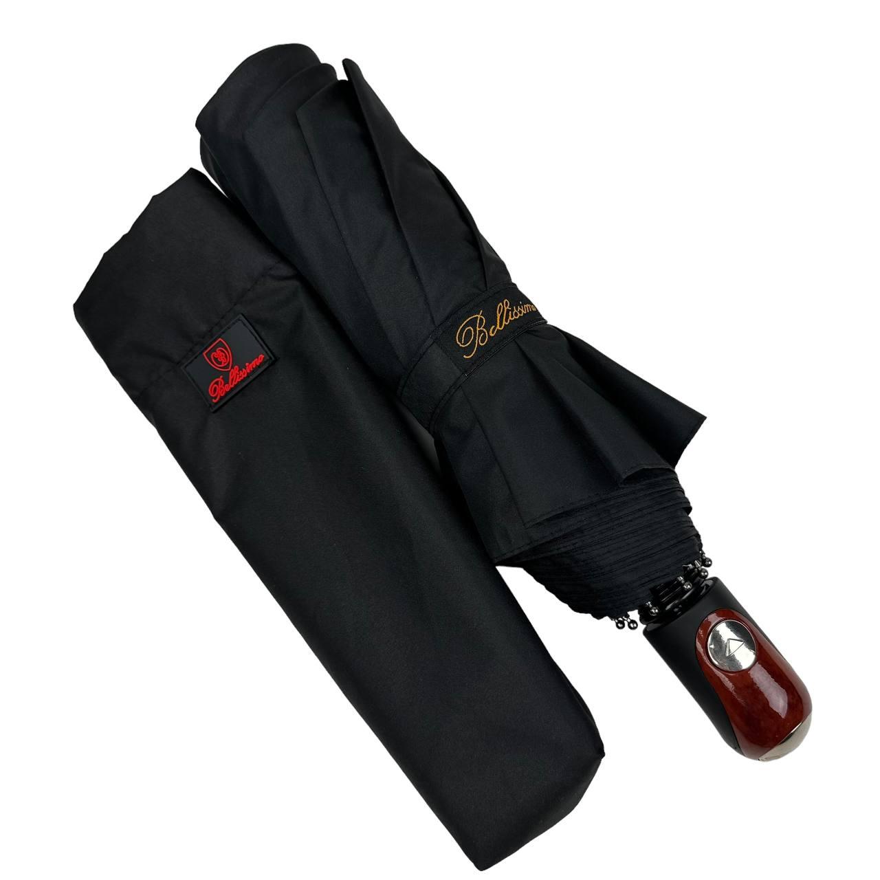 Зонт мужской полуавтомат Bellissimo антивитер Черный (0458-1) - фото 3 Зонт мужской полуавтомат Bellissimo антивитер Черный (0458-1) - фото 3