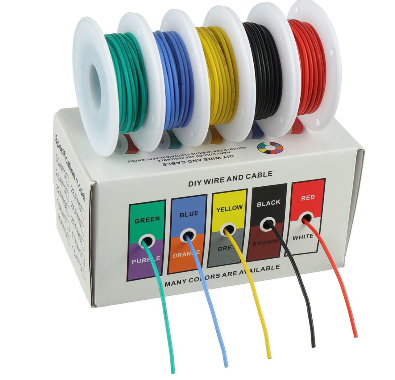 Набор монтажной проволоки HandsKit 22AWG-RG в силиконовой изоляции 0,3 мм2x10 м. Разноцветный (2379180566)