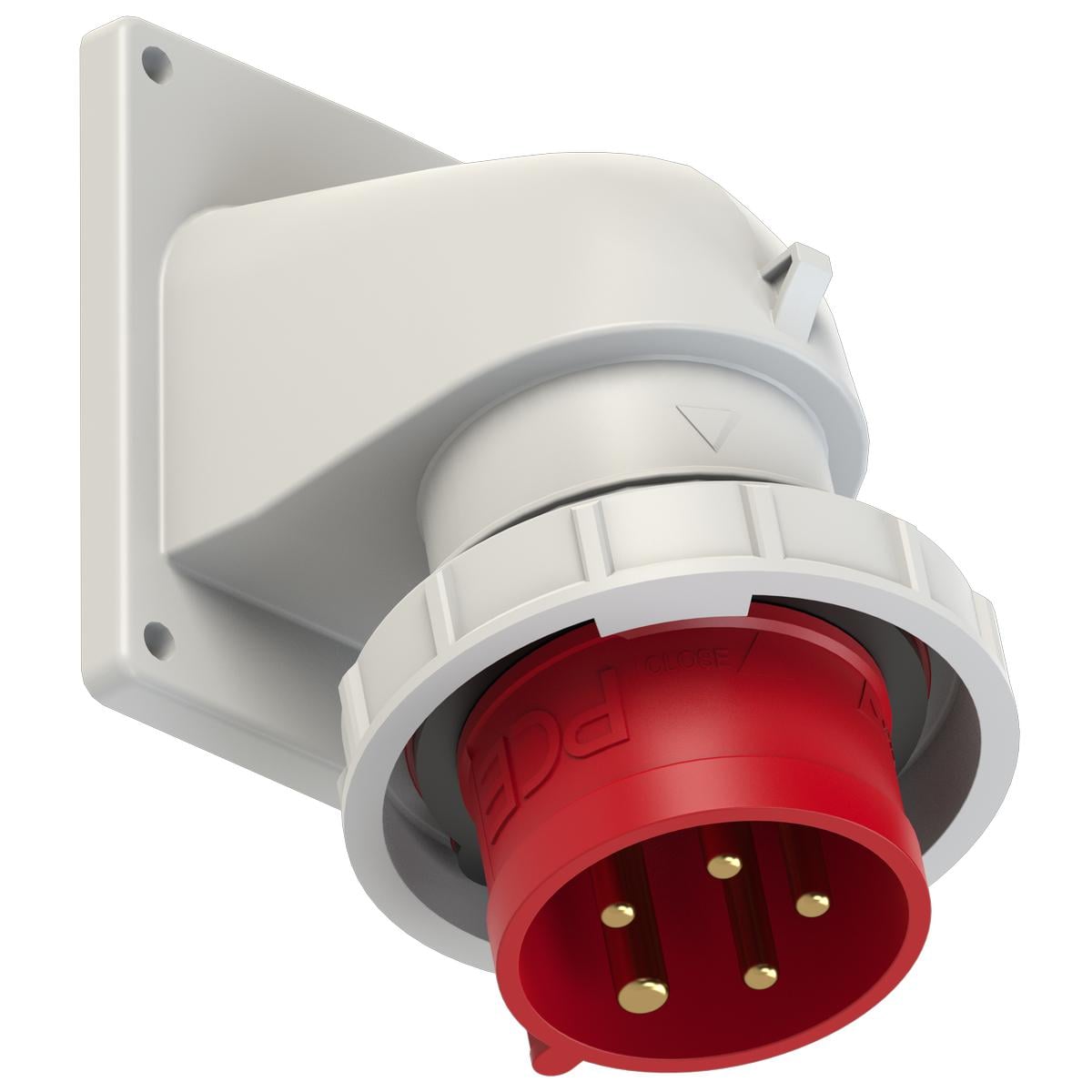 Силова вилка вбудована кутова PCE 3P+N+E IP67 32A 400V (777252-6)
