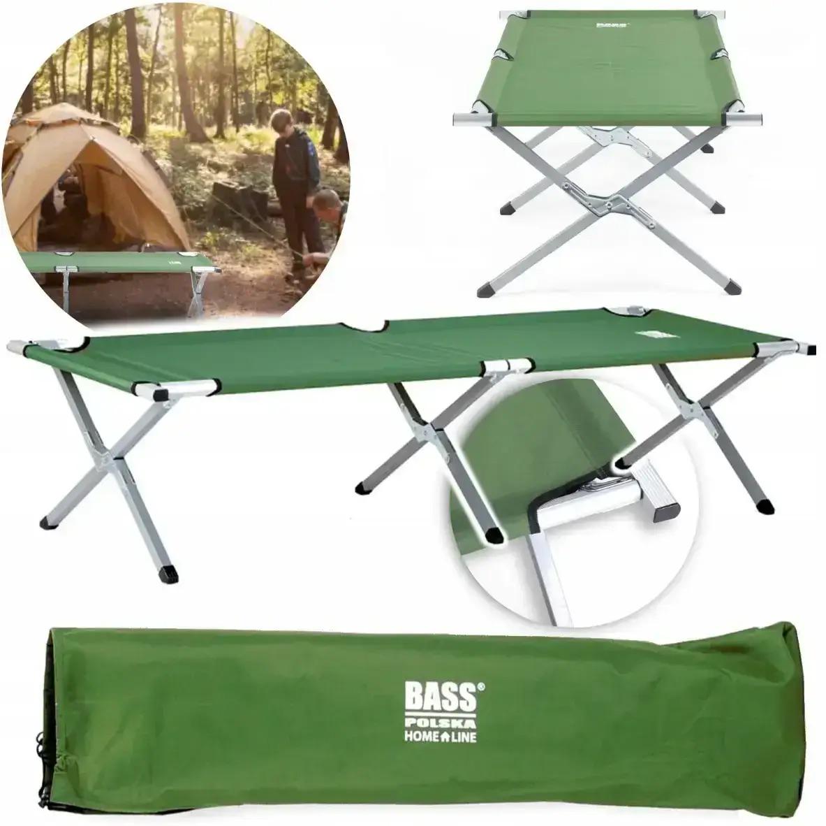 Лежак складной туристический Bass Polska с чехлом 190х70х45 см - фото 7