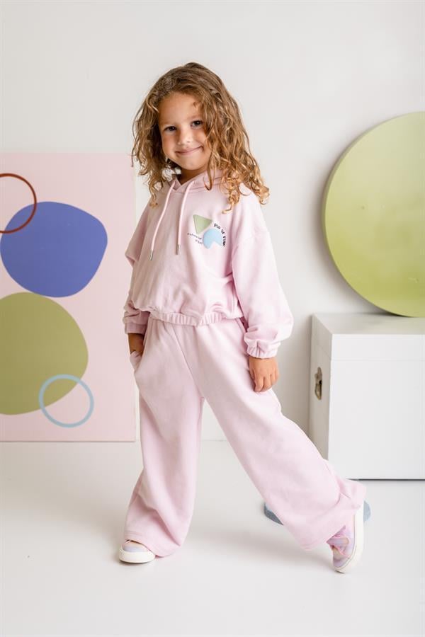 Брюки для девочки с начесом прямой крой Zeyland 3-4 года 104 см Розовый (8683169186352)