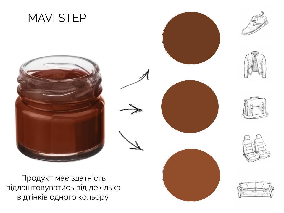 Крем для взуття та шкіри Mavi Step Creme de Beaute 25 мл Коричневий бренді (C01/171/025) - фото 3