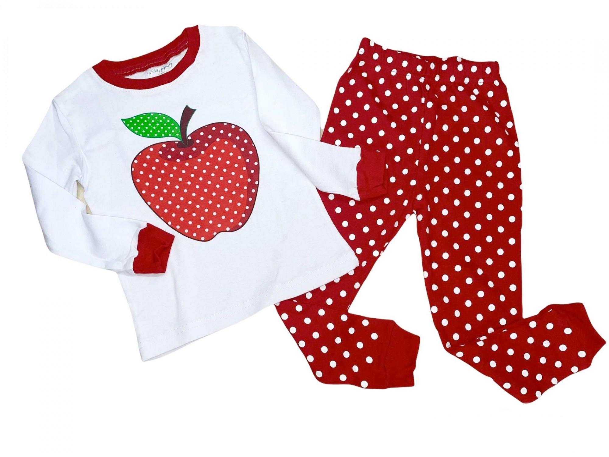 Пижама для девочки яблоко 104 см Красный (24174360)