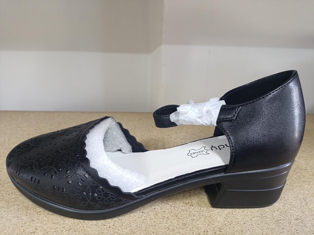 Босоножки женские на подборе р. 39 Черный (34061313)