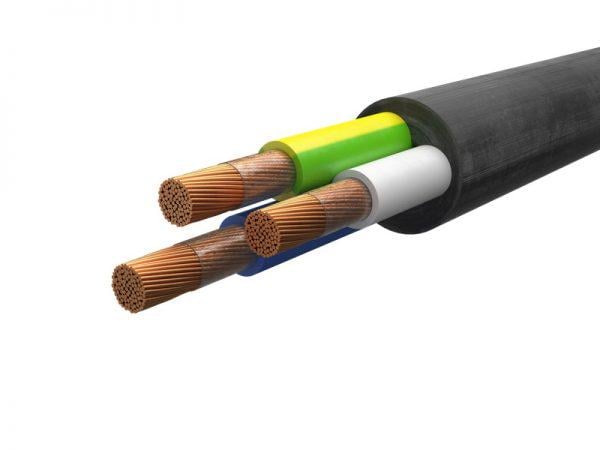 Кабель силовой гибкий в резиновой изоляции КГ 3х4