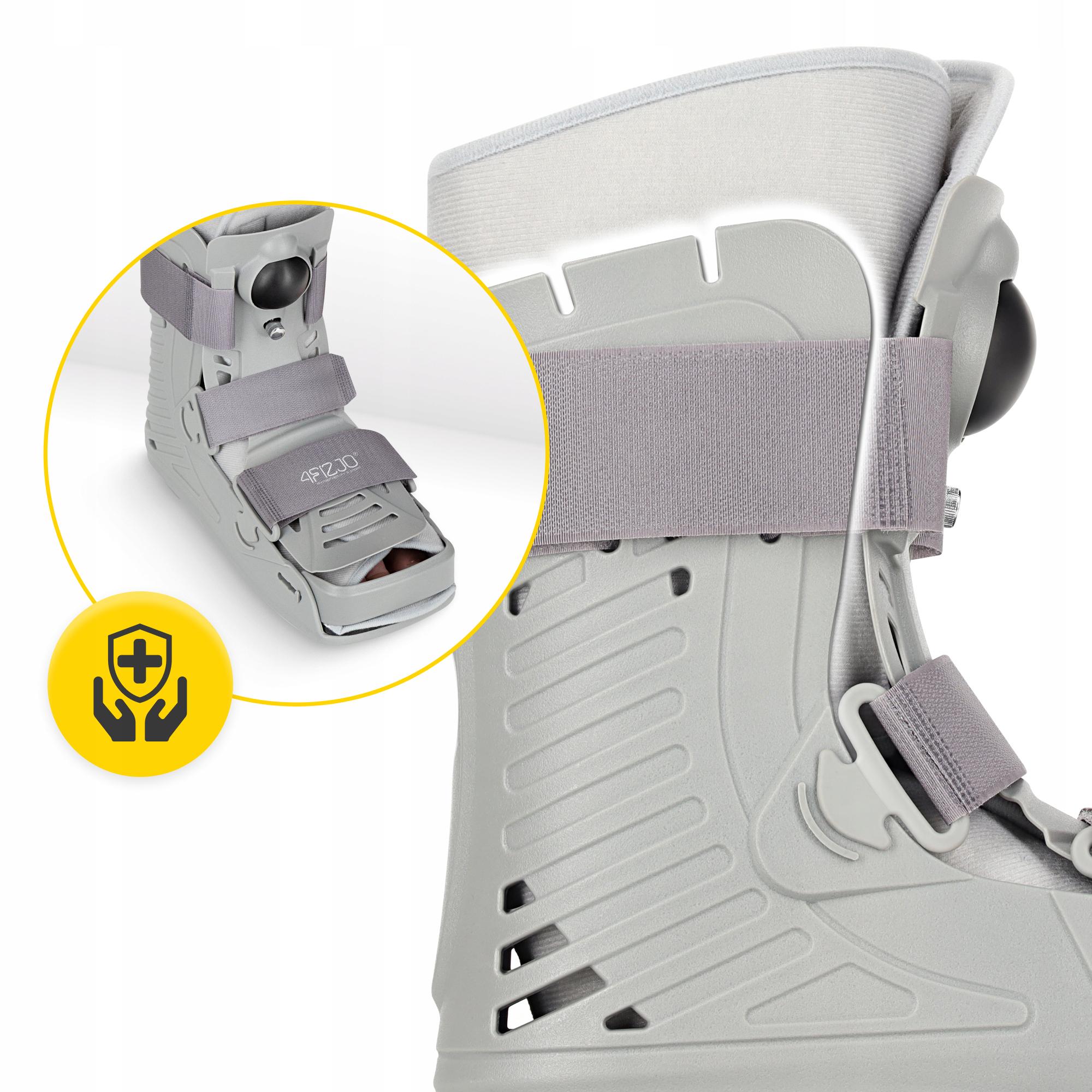 Сапог ортопедический пневматический 4fizjo MED с регулировкой давления L Grey (P-5905973407328) - фото 8