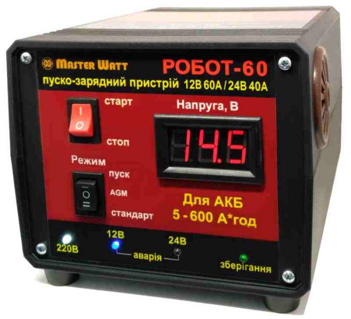 Пуско-зарядное устройство РОБОТ-60 для аккумуляторов 12-24 В