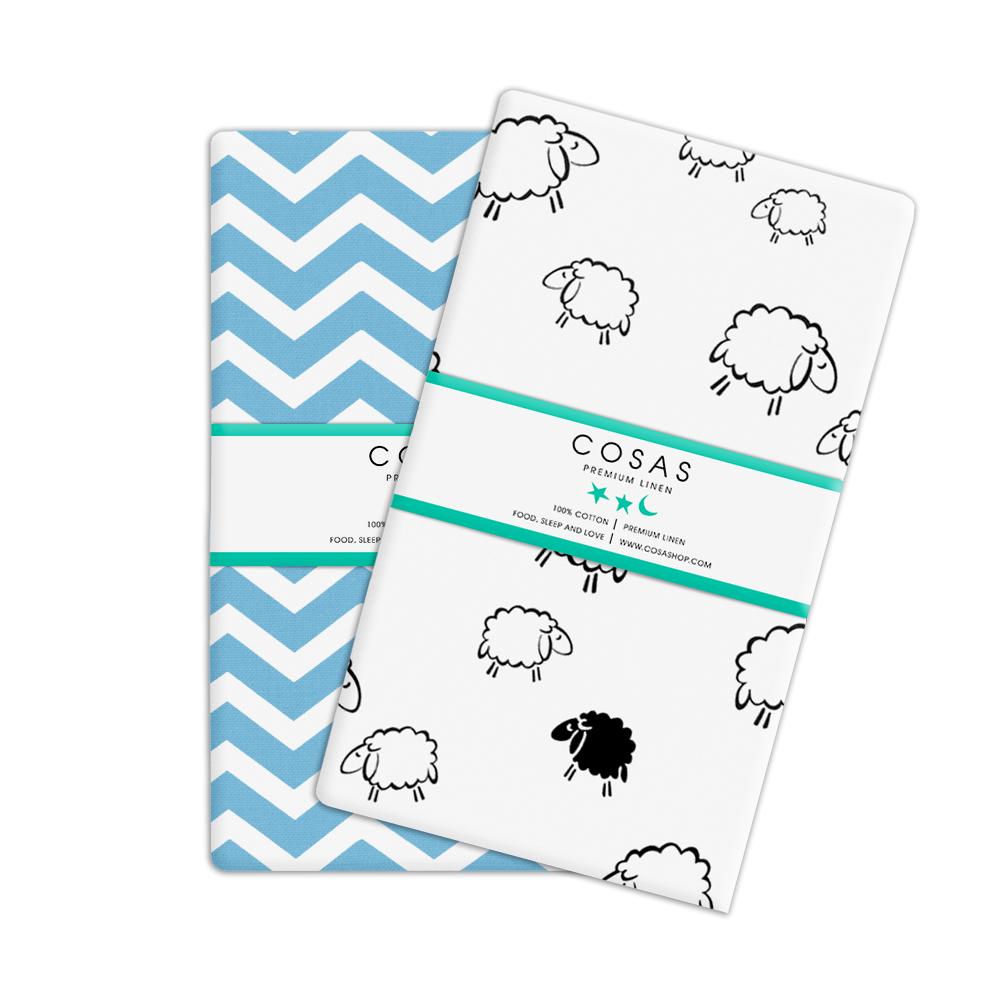 Набор наволочек Cosas Sheep/Blue Zigzag 50х70 см 2 шт. (4822052023723) Набор наволочек Cosas Sheep/Blue Zigzag 50х70 см 2 шт. (4822052023723)