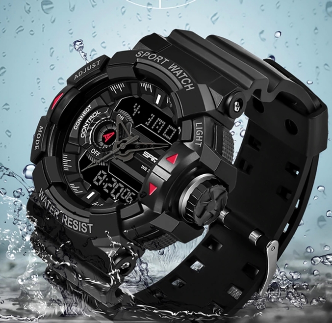 Годинник наручний чоловічий Sanda Box Black (4408) - фото 3 Годинник наручний чоловічий Sanda Box Black (4408) - фото 3