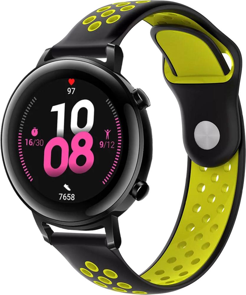 Ремешок Sport для Huawei Watch GT 2 42 мм Black Yellow (23033-61)