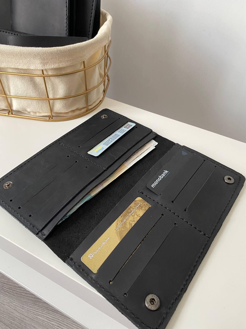 Портмоне Сrazy horse из натуральной кожи (349593) - фото 3