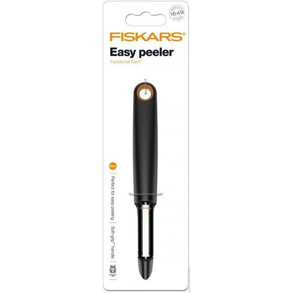 Кухонный нож Fiskars Кухонный нож Fiskars Functional Form для чистки овощей и фруктов 5 см рукоять черная сантопрен (1014419) - фото 3