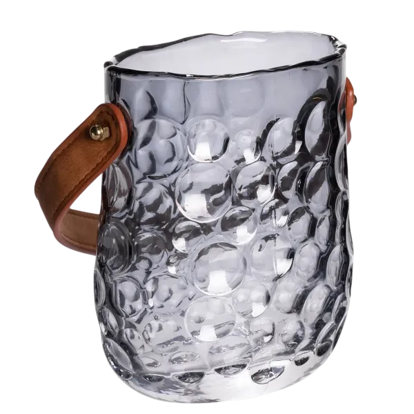 Ваза для цветов и декора Сумочка 800 мл Серый дымчатый