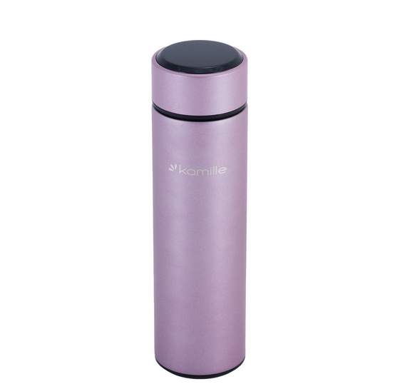 Термос Kamille з нержавіючої сталі з датчиком температури 400 мл Рожевий (14897048) - фото 1 Термос Kamille з нержавіючої сталі з датчиком температури 400 мл Рожевий (14897048) - фото 1