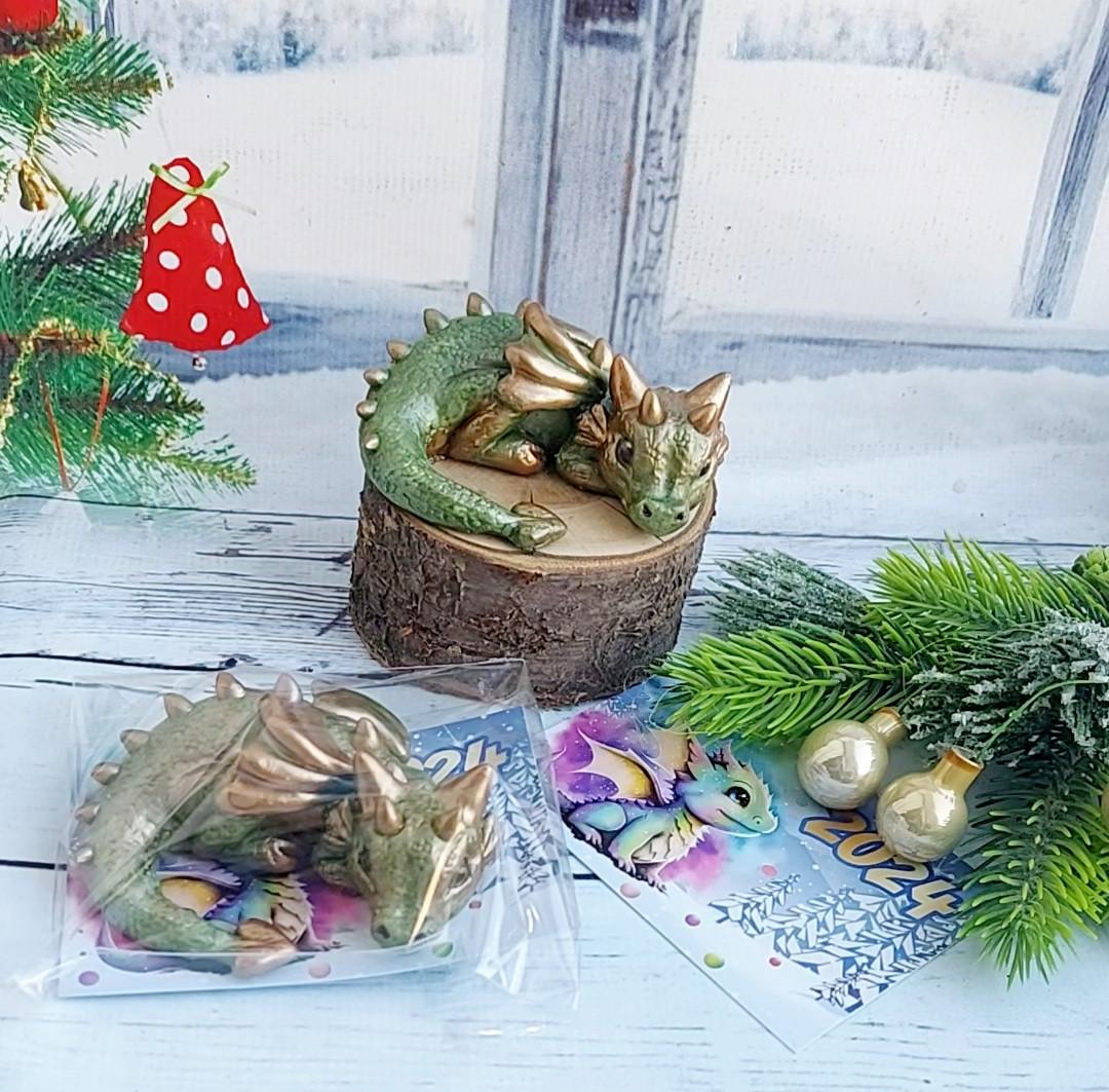 Новогодняя фигурка Дракон ручной работы 8 см (2013991419) - фото 2 Новогодняя фигурка Дракон ручной работы 8 см (2013991419) - фото 2